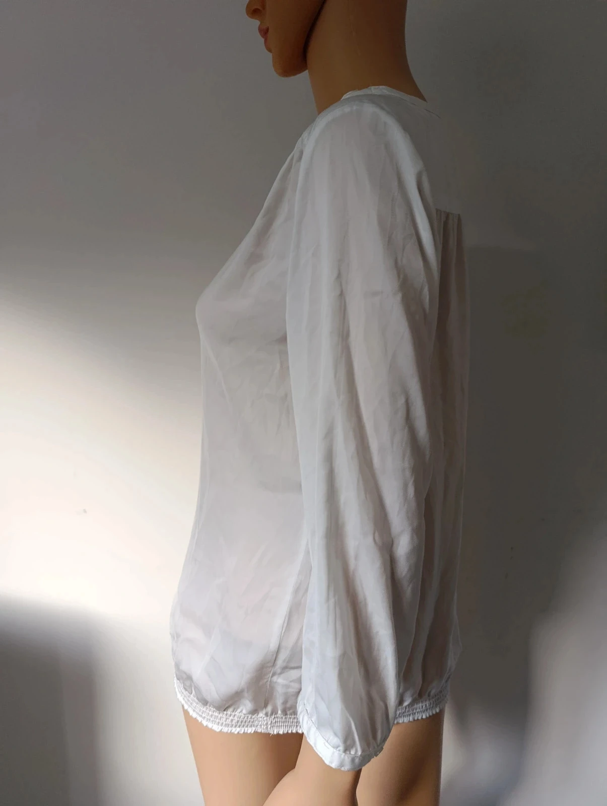 Camaïeu blouse wit dames - 3/4 mouwen - maat m sieraaddetail bij kraag – photo 7
